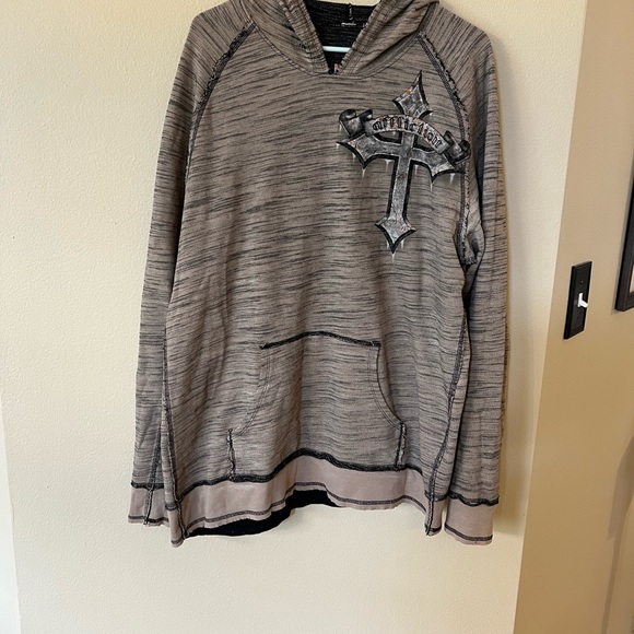 Affliction Reversible Pullover with Hood Size XXL - Picture 6 of 12